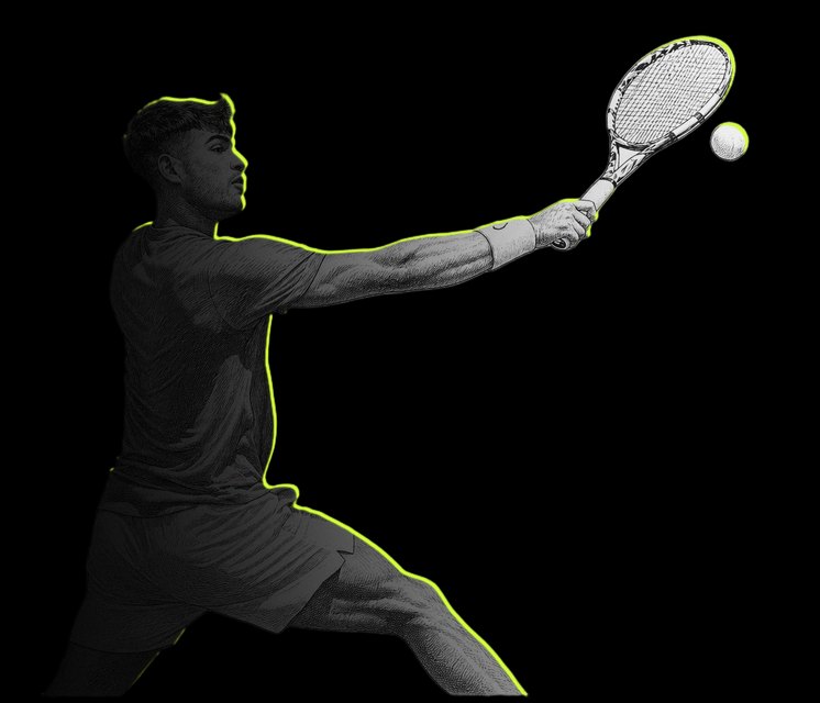 Carlos Alcaraz's backhand, traced