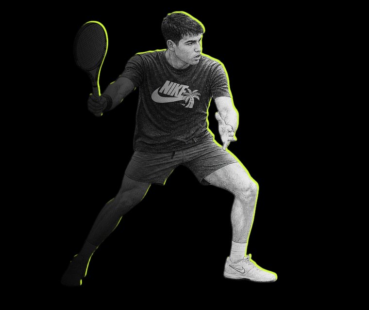 Alcaraz's drop shot, instant 1 of 8