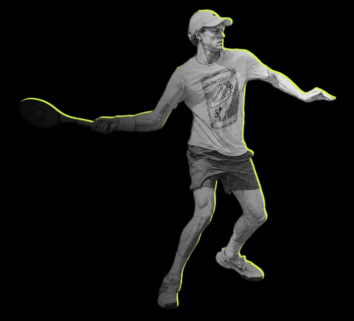 Jannik Sinner's forehand, traced