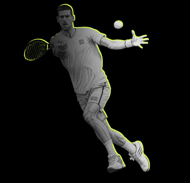 Djokovic's return, instant 6 of 8