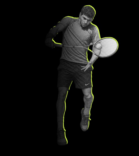 Grigor Dimitrov's slice, traced