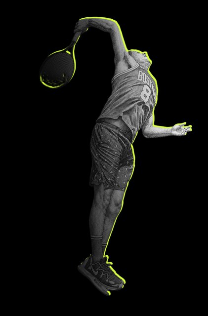 Nick Kyrgios's serve, traced